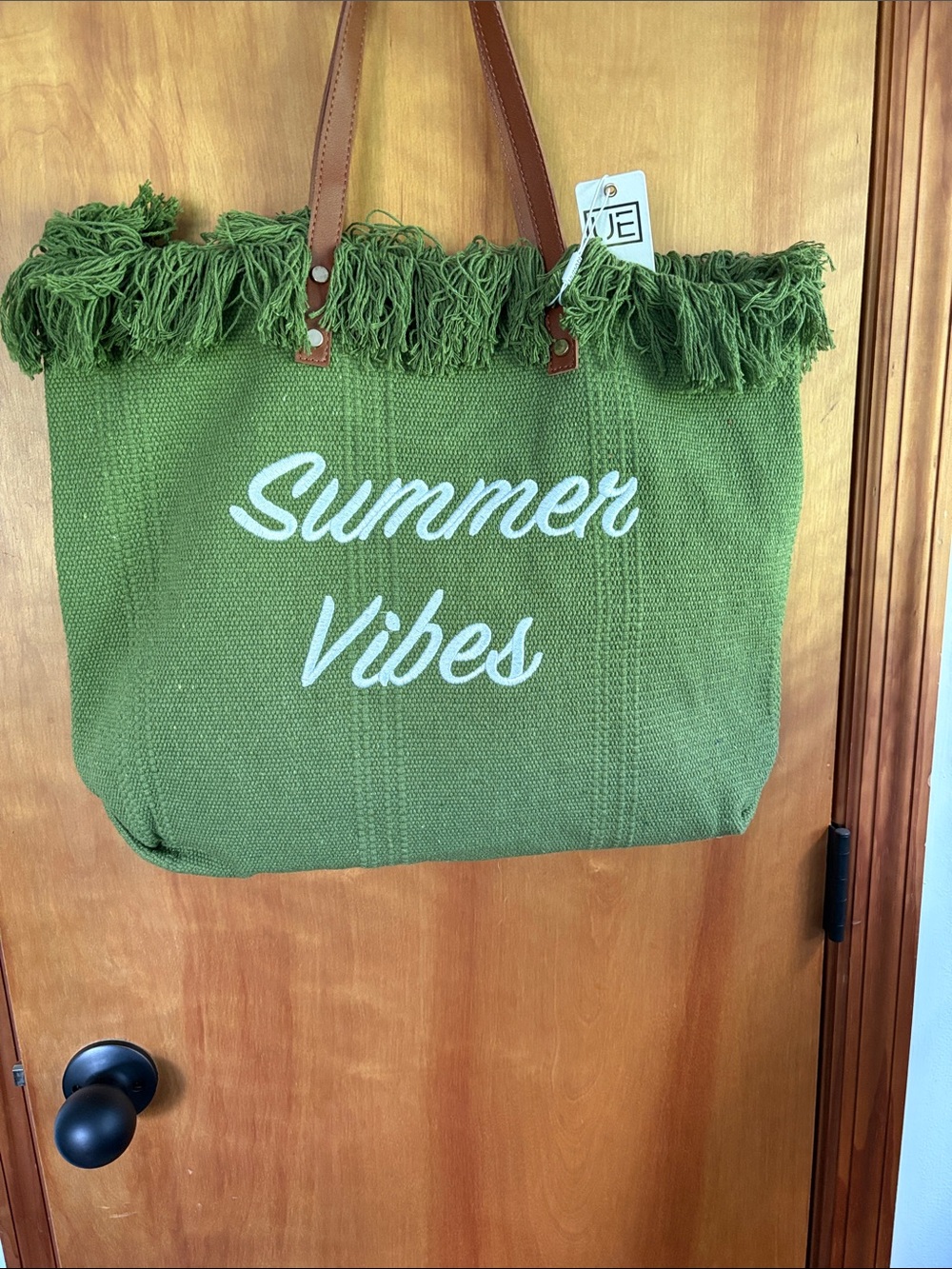 Urban Expressions Green Fringe 'Summer Vibes' Tote